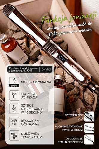 Prostownica do Włosów CR 2320 z Jonizacją - Profesjonalna 230°C