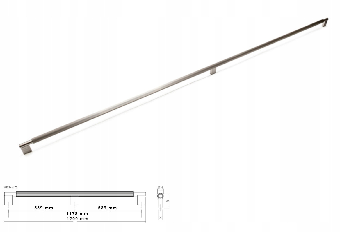 Nábytkový držiak Viefe 0583 Arpa 1178 mm inoxová oceľ