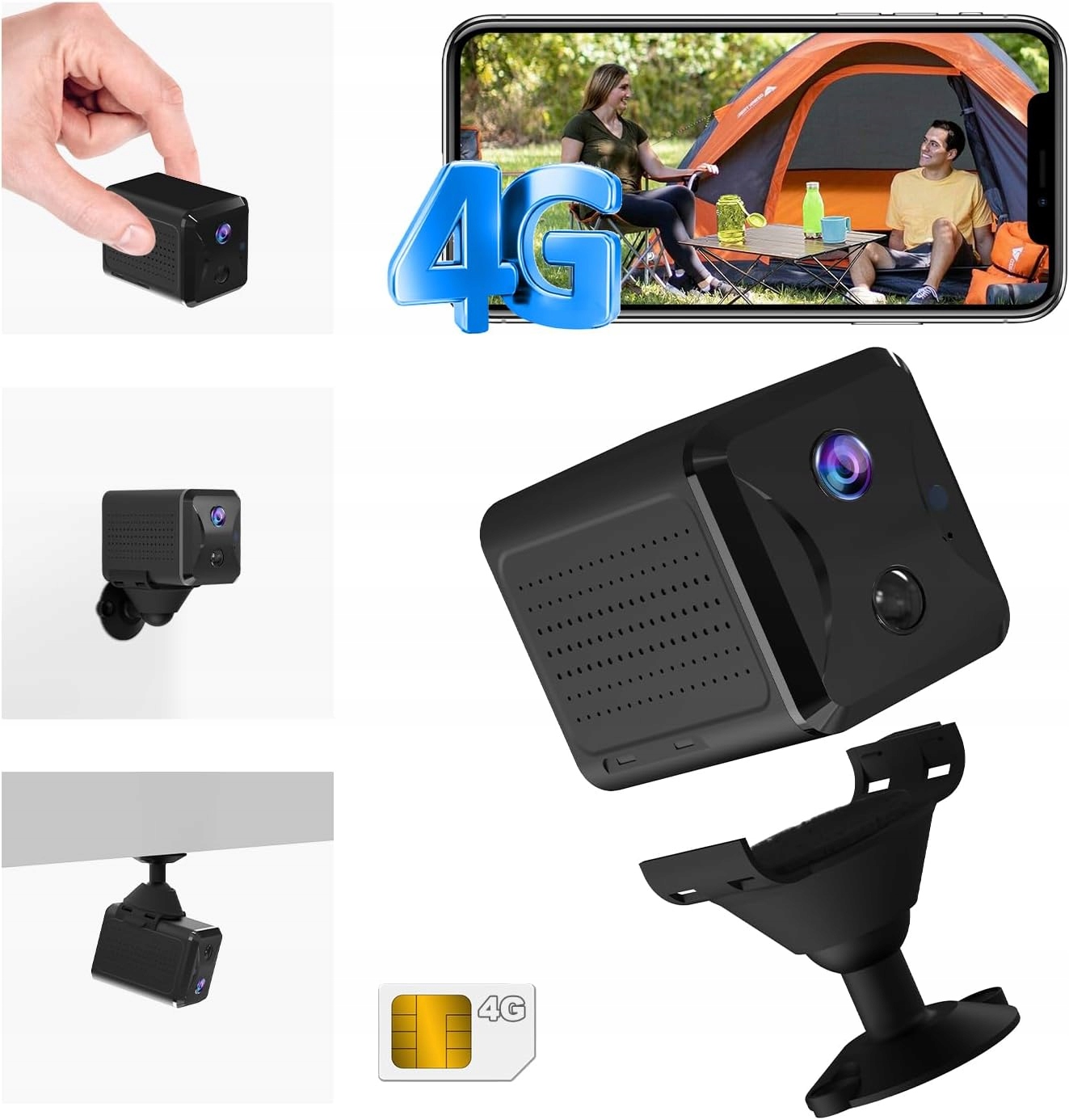 Akumulatorowa Mini Kamera 4G Lte z kartą Sim kamera Hd 1080p bez Wi-Fi