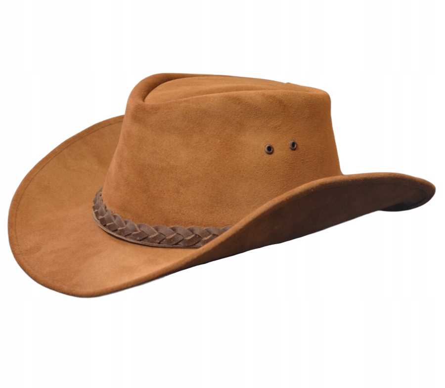 Kovbojský kožený klobouk Leather Durham Středně hnědý Witleather