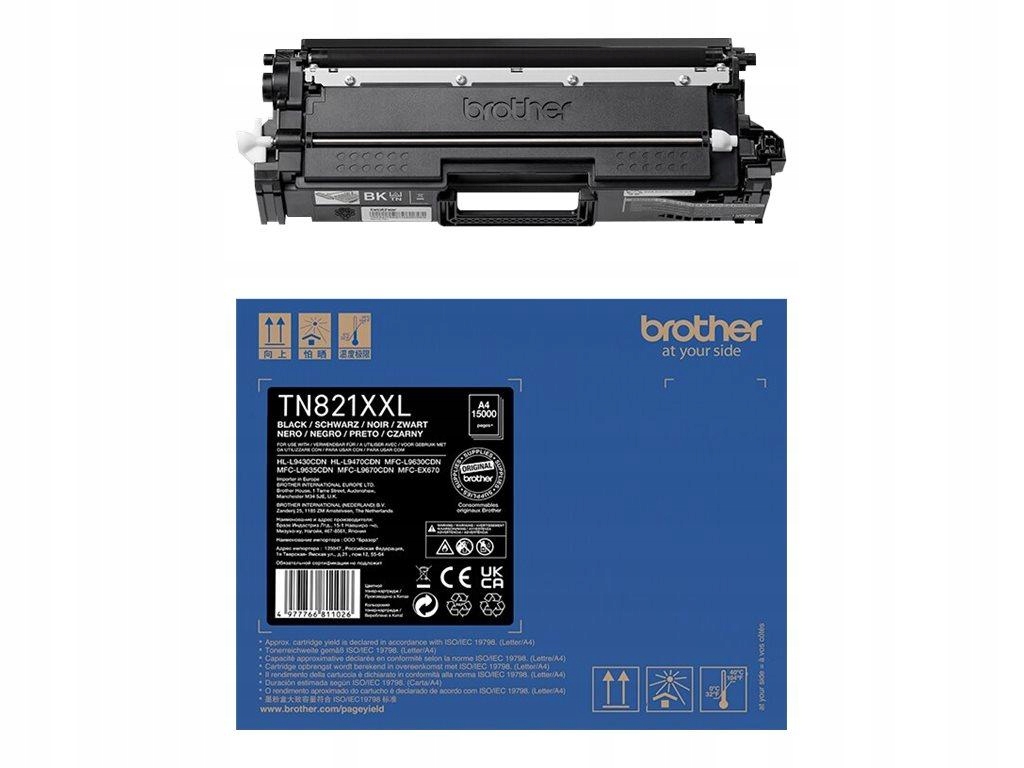 Brother TN-821XXLBK Ultra High Yield Black Cartridge for Ec Prints 15000