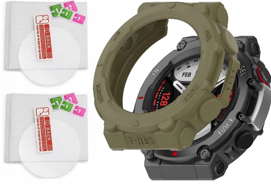 

2x Szkło Hartowane Etui Xiaomi Amazfit T-rex 2