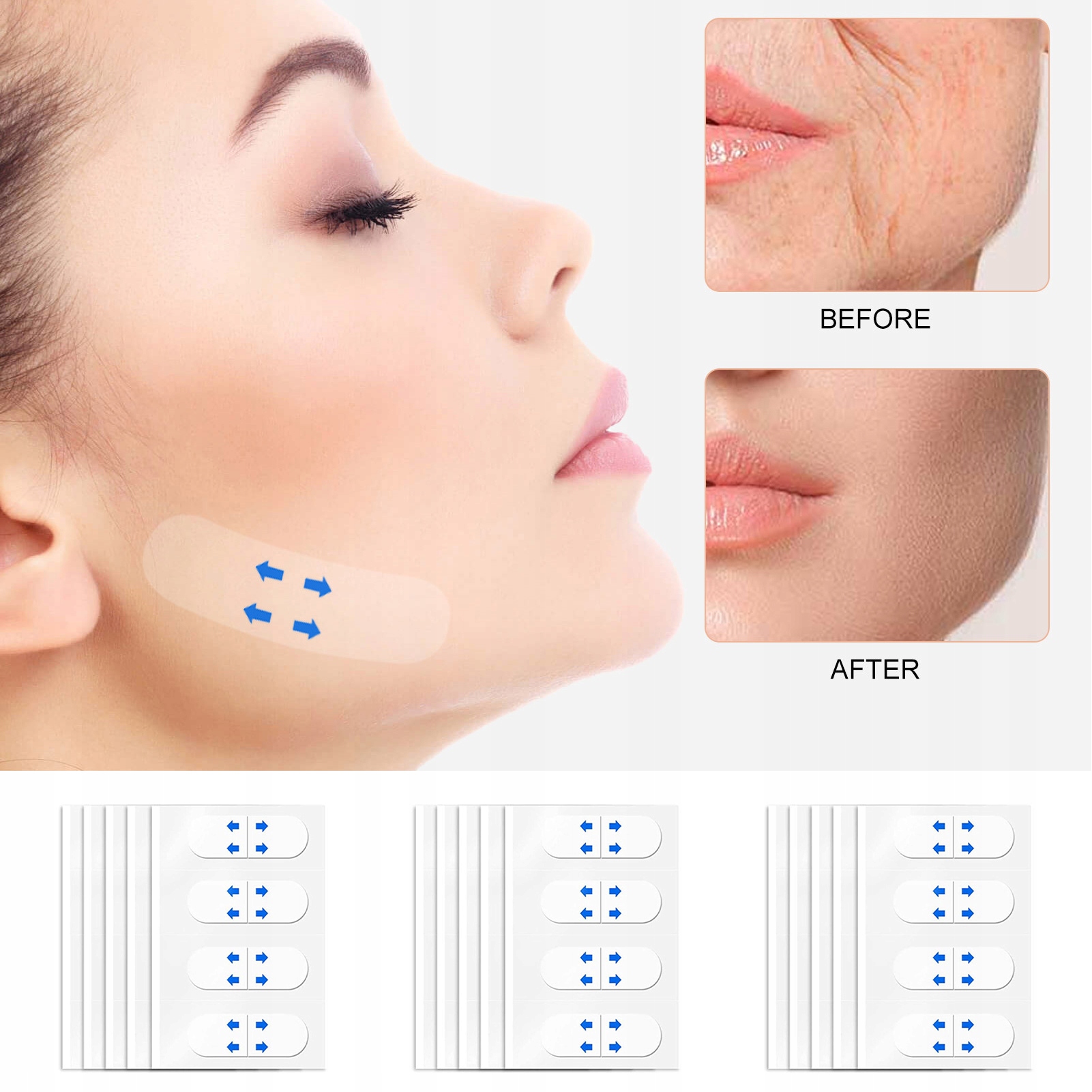 LIFTINGUJĄCA TAŚMA DO TWARZY I OCZU 4*1.5CM 120X Marka inna marka