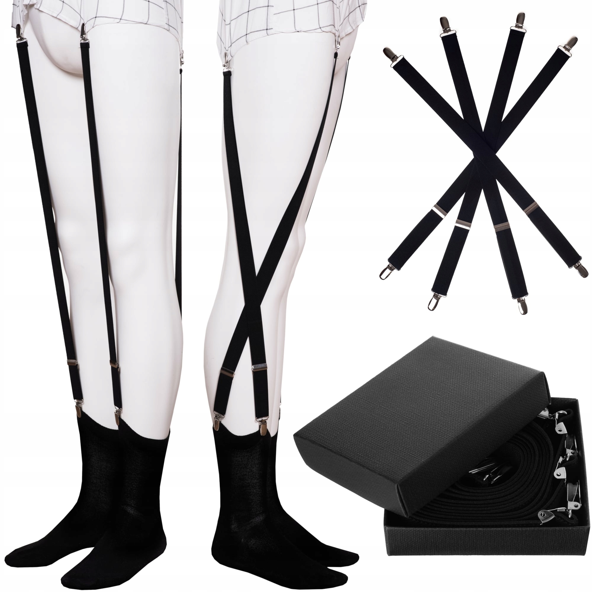 SZELKI do utrzymania koszuli i skarpet PL +PUDEŁKO