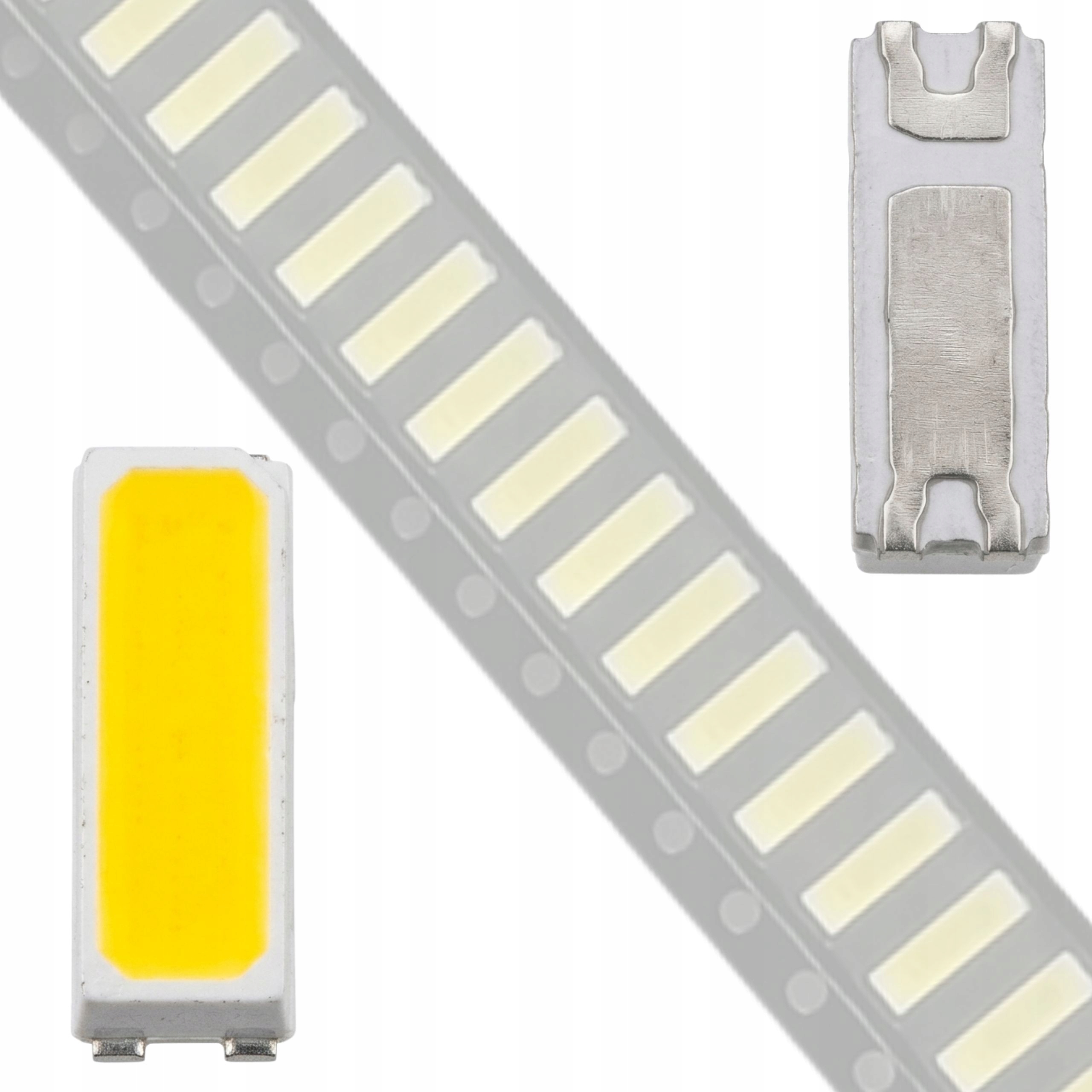 10× DIODA LED SMD 7020 60mA 3V 50lm BIAŁA ZIMNA 6000K