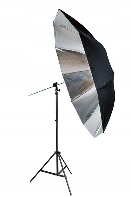 

Duża Parasolka Odbijająca Srebrna Czarna 150cm