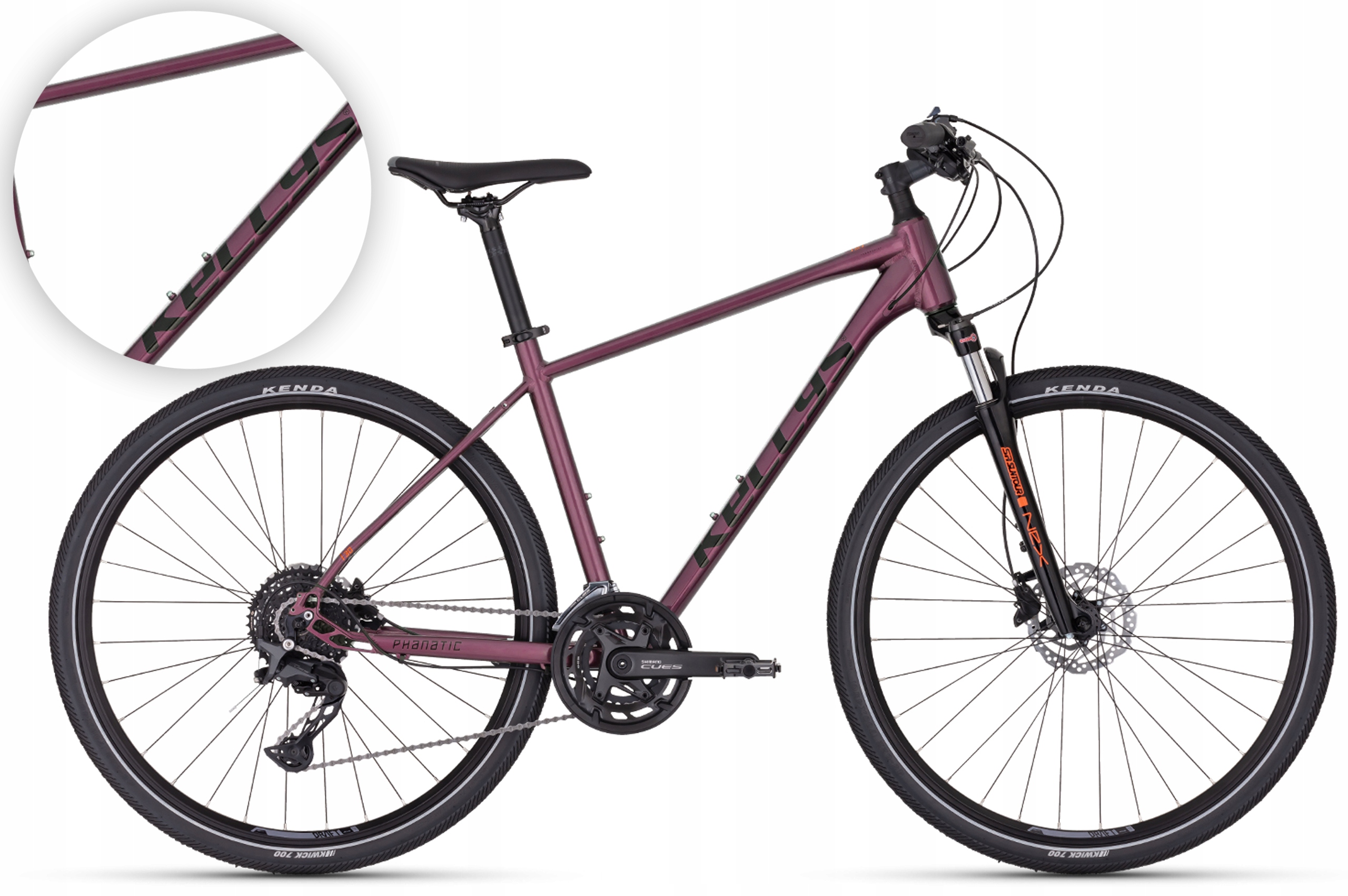 Rower crossowy 28" Kellys Phanatic 30 rama L 21" Dark Plum (Ciemny Fioletow