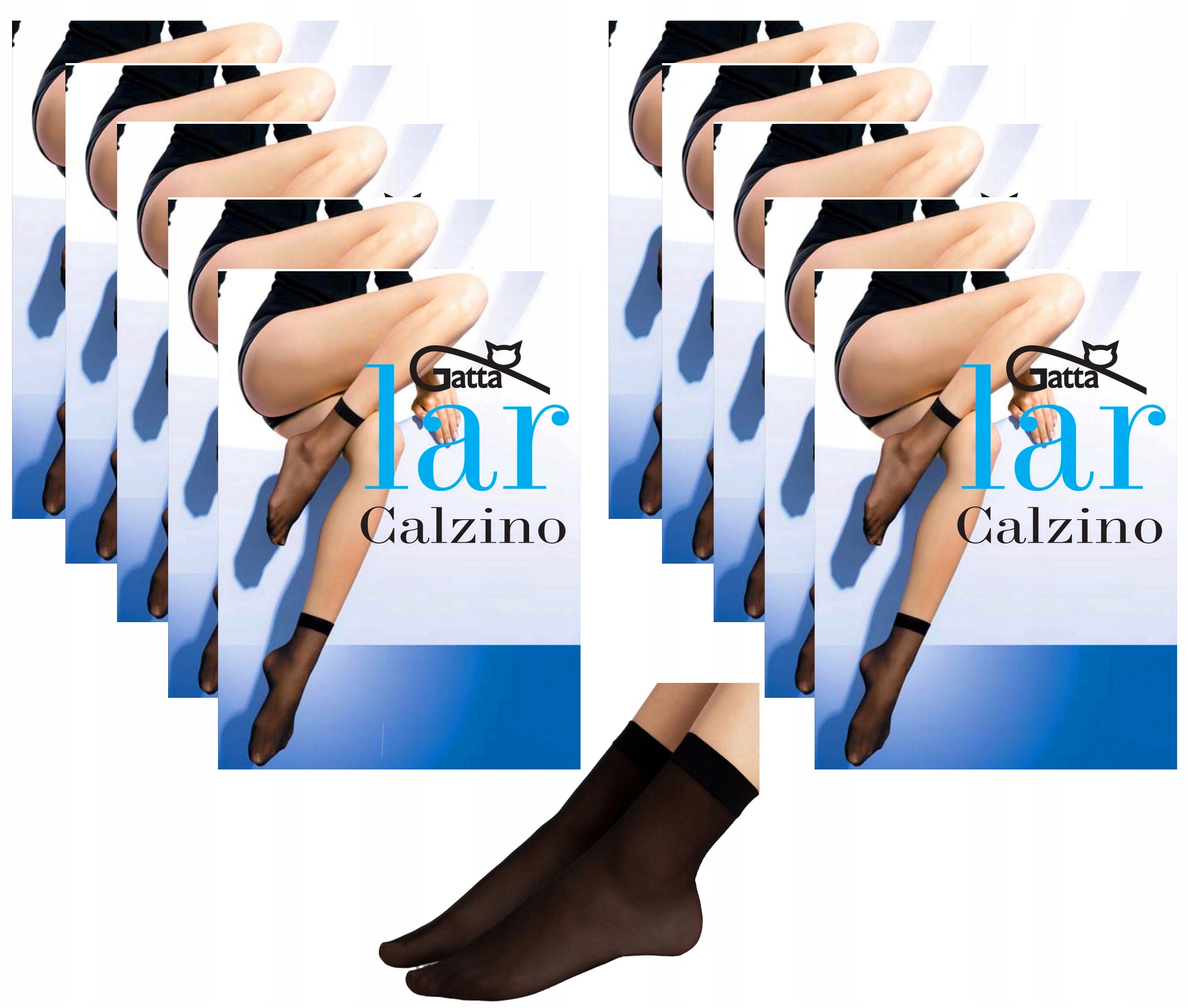 

10 X Gatta Skarpetki Lar 15DEN Lycra 2 Pary Nero