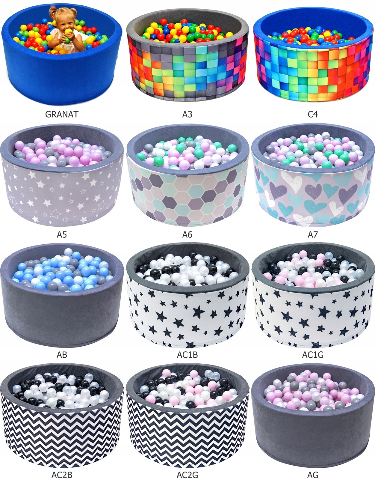 Basen z kulkami Welox hx4 200 40x90x90 cm Materiał pianka plastik tkanina