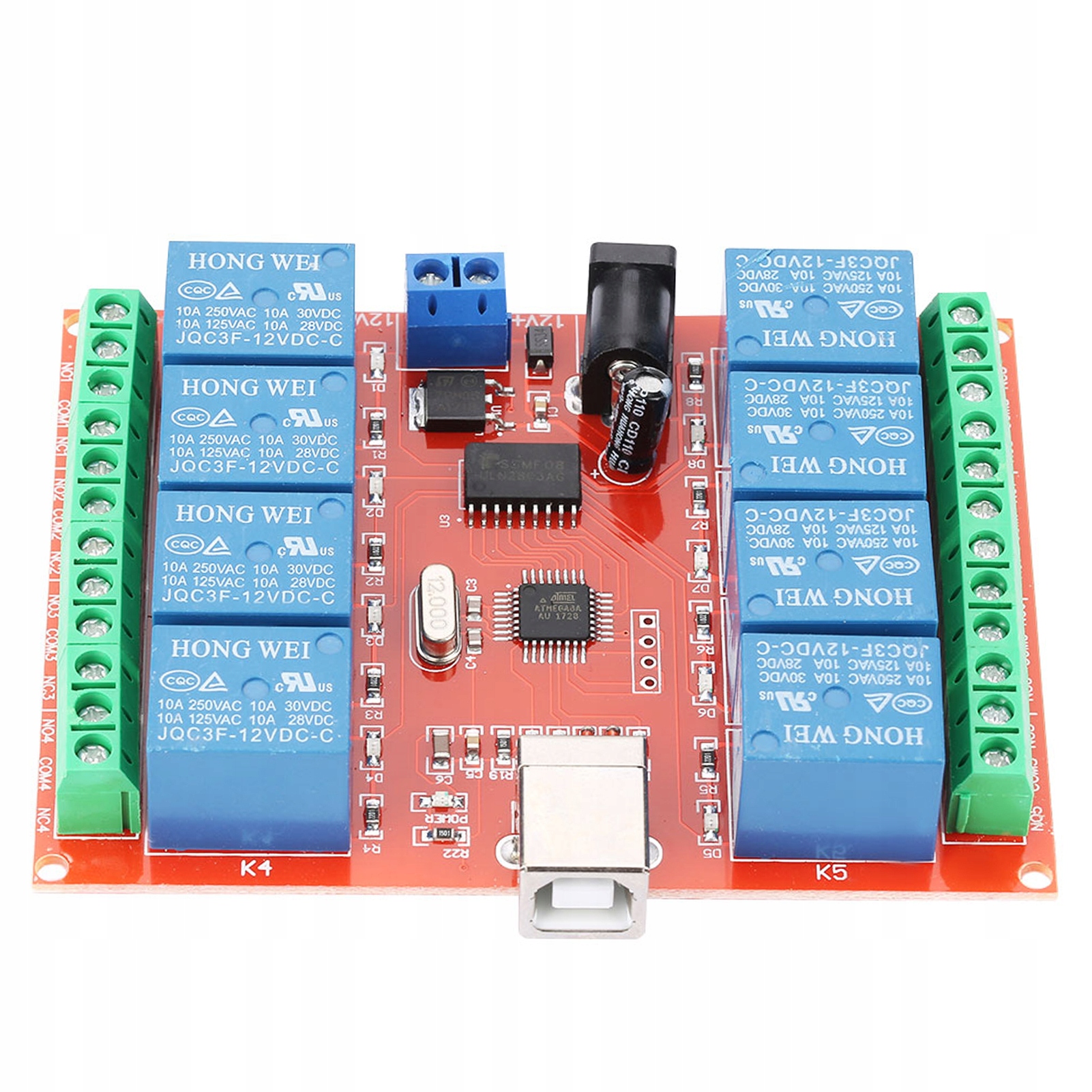 Moduł Przekaźnikowy 8-KANAŁOWY 12V Z Kontrolą Usb