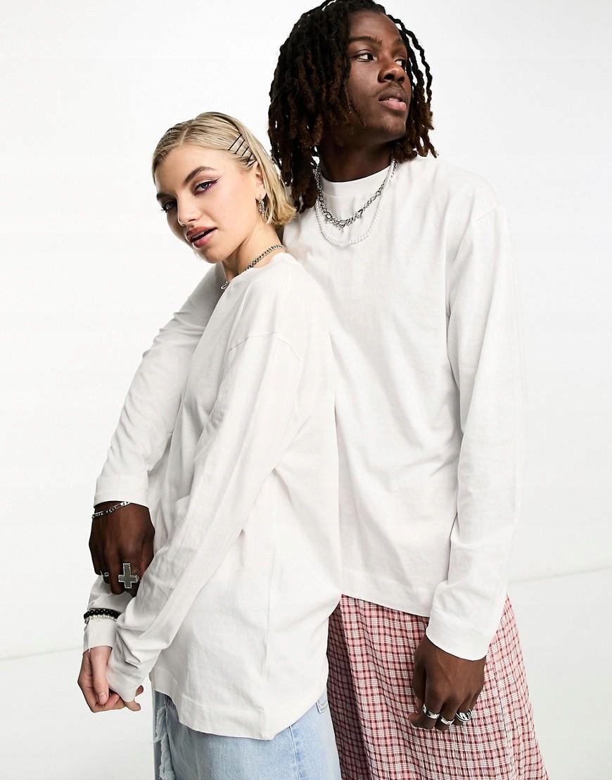 BASIC BAWEŁNA UNISEX L0J NH2__S BIAŁA KOSZULKA DŁUGI RĘKAW Płeć mężczyzna