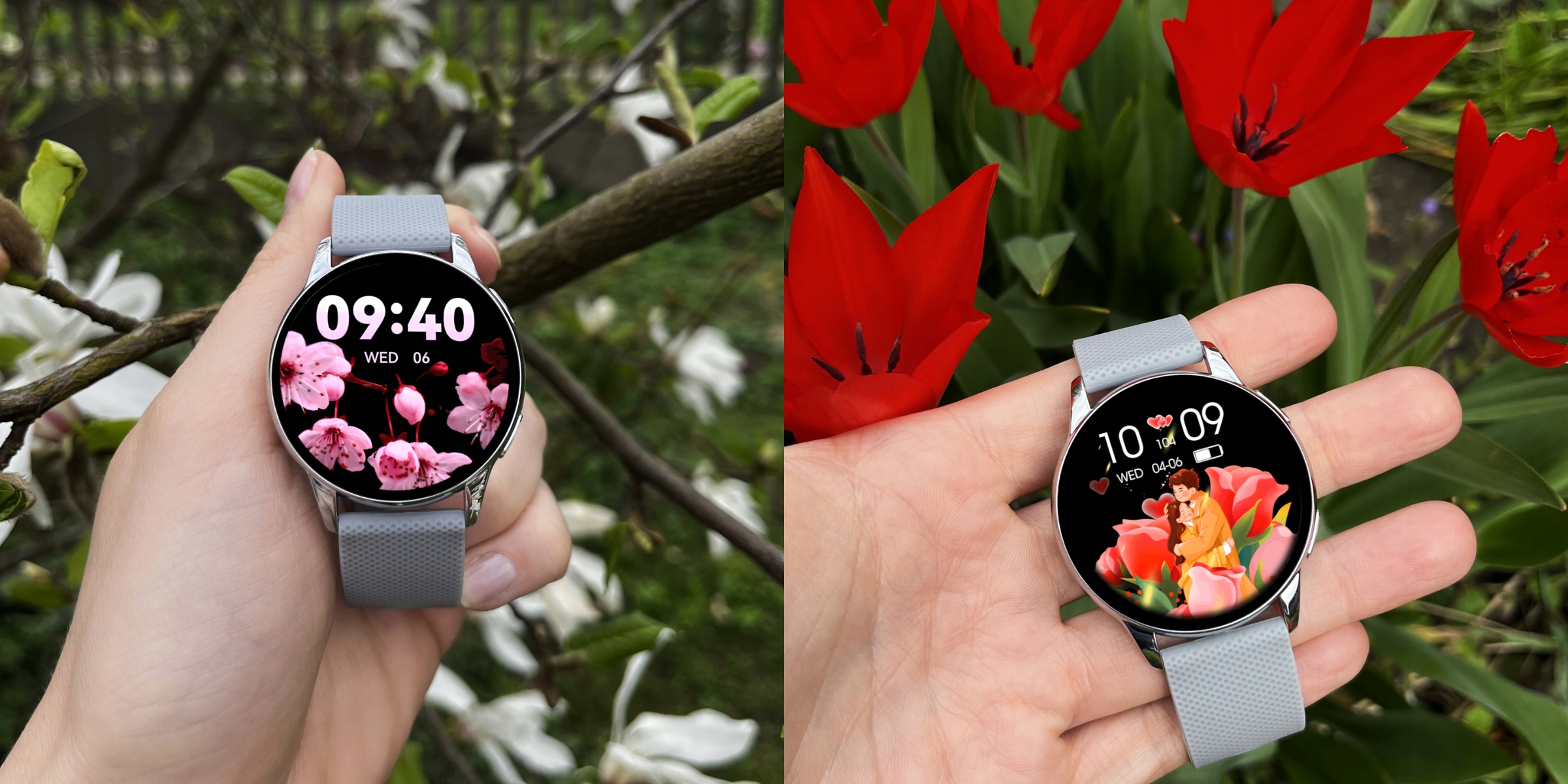 SMARTWATCH ZEGAREK DAMSKI ELEGANCKI ROZMOWY POWIADOMIENIA SPORT PULS MENUPL Kolor srebrny