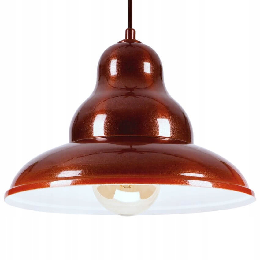 Bulma Industriální Kovová Závěsná Lampa Loft Bordó 1xE27