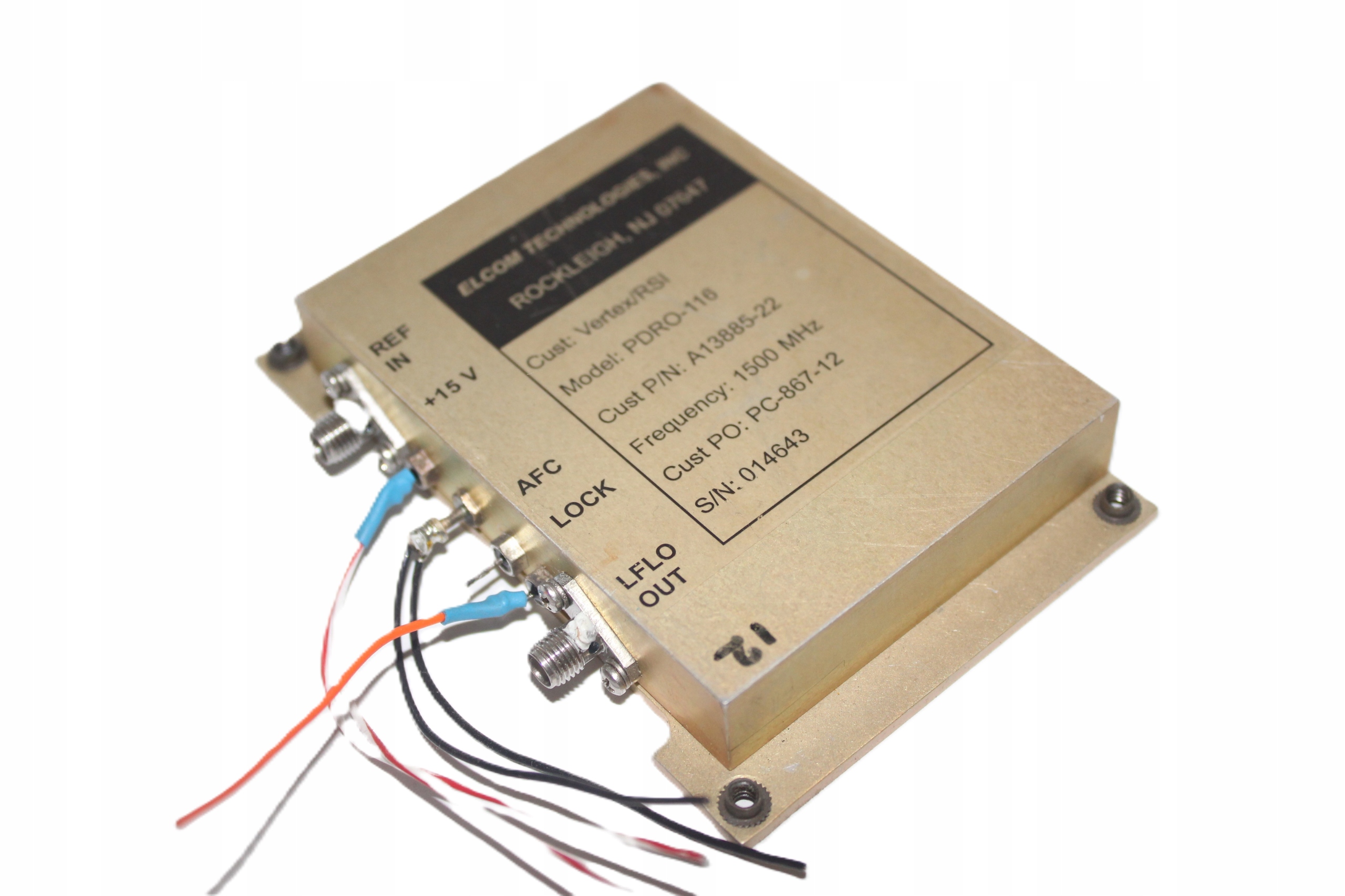 Oscylator 1500 MHz VERTEX /RSI PDRO-116