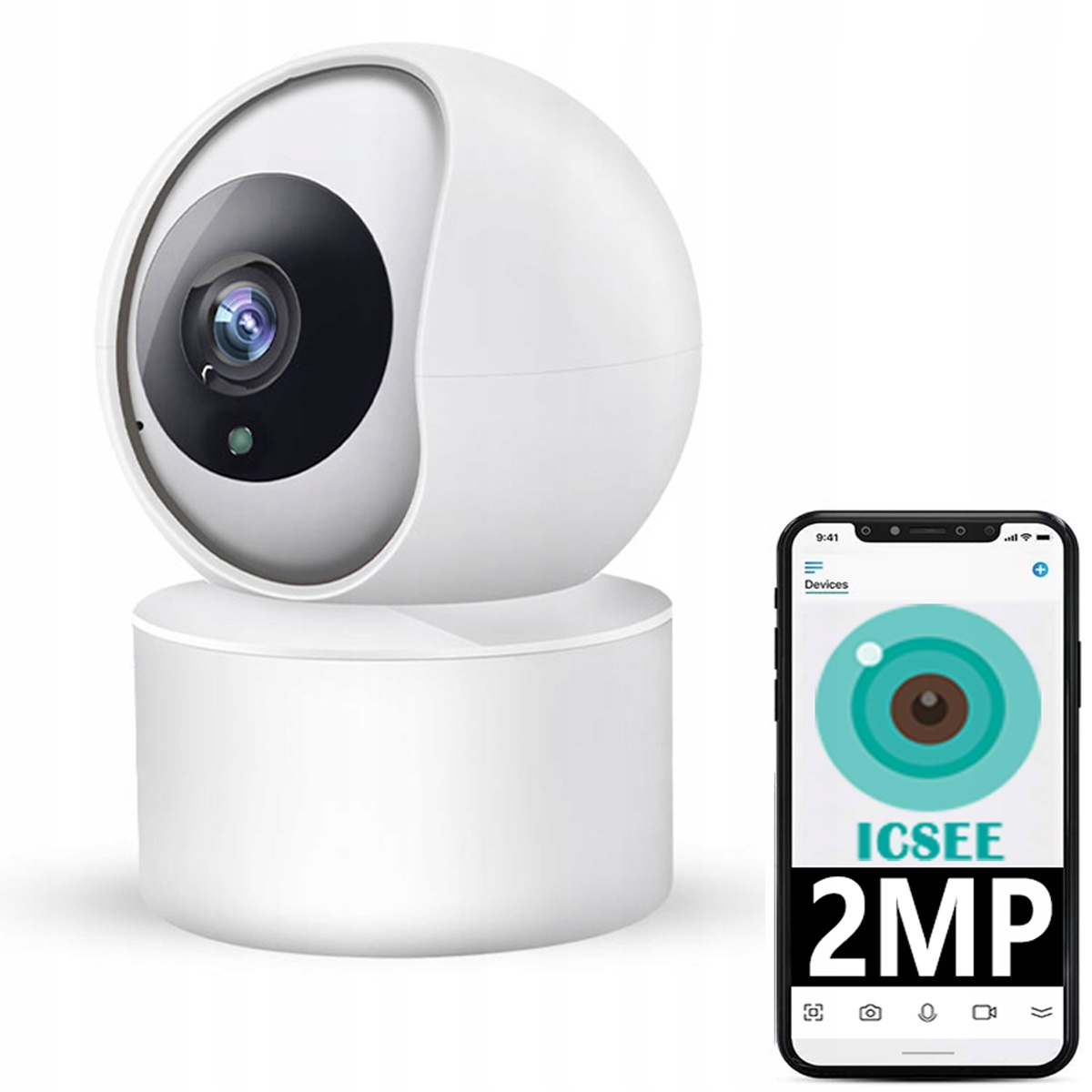 OBROTOWA KAMERA IP WIFI WEWNĘTRZNA NIANIA UHD 2MP