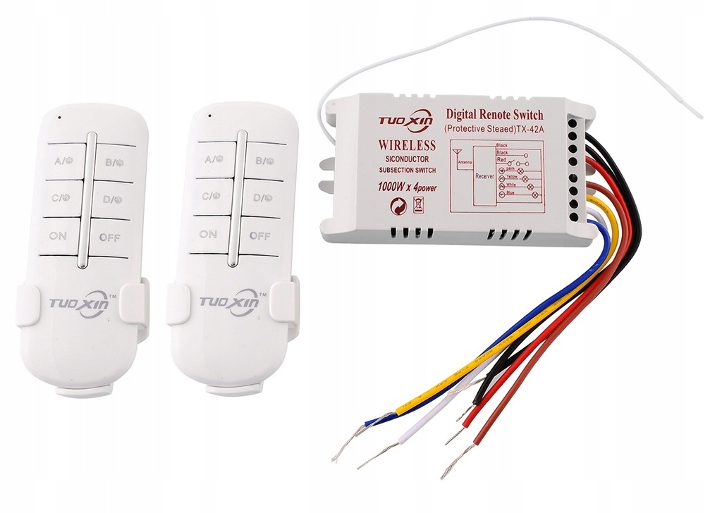 

Włącznik Radiowy 230V Zdalne Sterowanie 4x1000W 2P