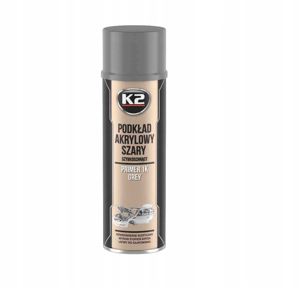 

K2 Podkład Akrylowy Szary Szybkoschnący 500ML L348
