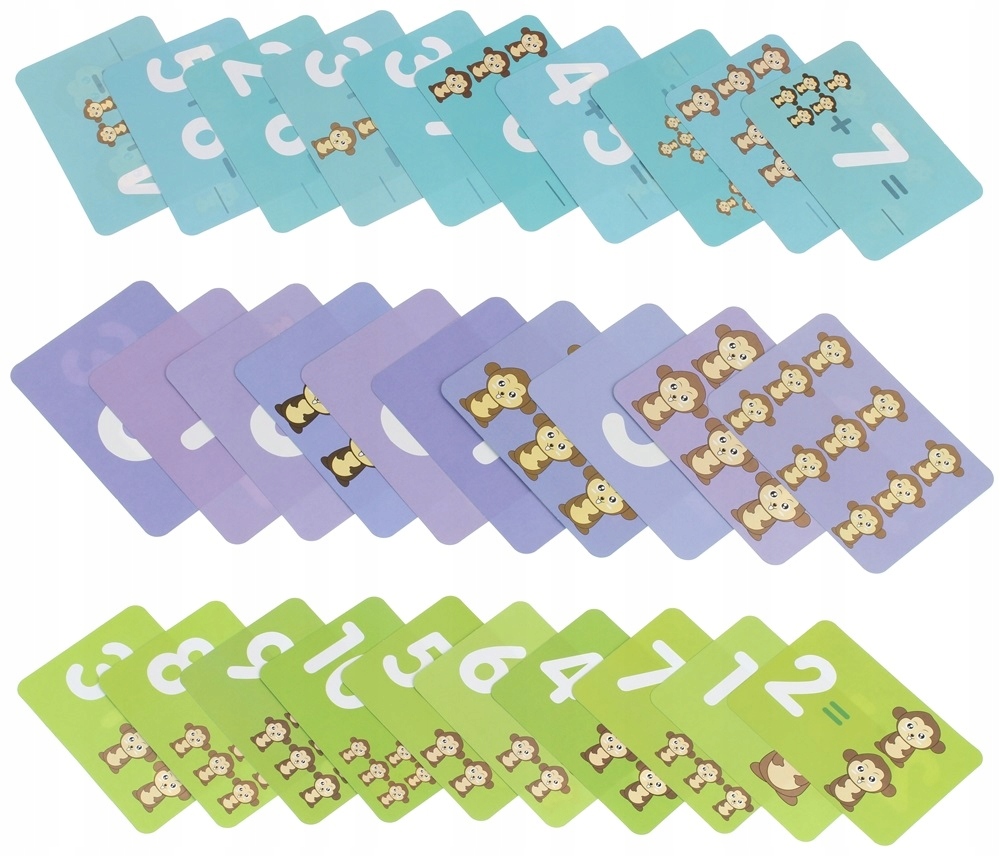 Gra Edukacyjna Szalona Waga Małpka Nauka Liczenia Kolor dominujący wielokolorowy