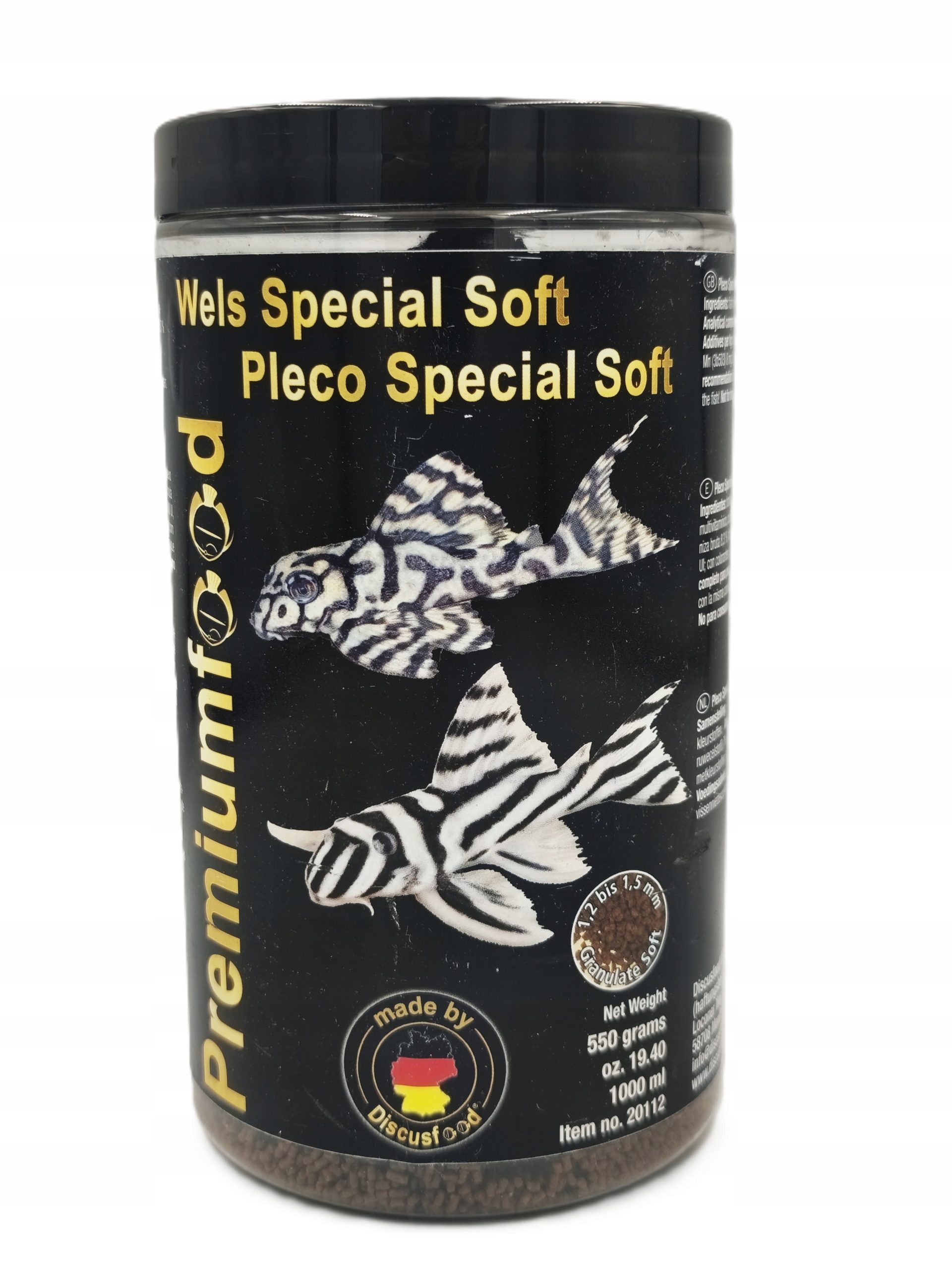 Discusfood Pleco Special Soft – měkký granulát pro řasy 550 g