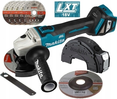 Makita Szlifierka DGA511 Bezszczotkowa 5 Biegów Lxt 18V 125mm 6x Tarczki