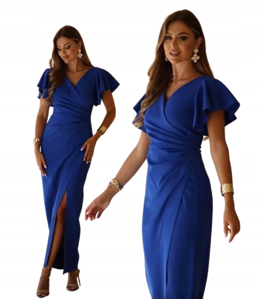 Lena Chabrowa Dlouhá zeštíhlující Šaty s řasením L