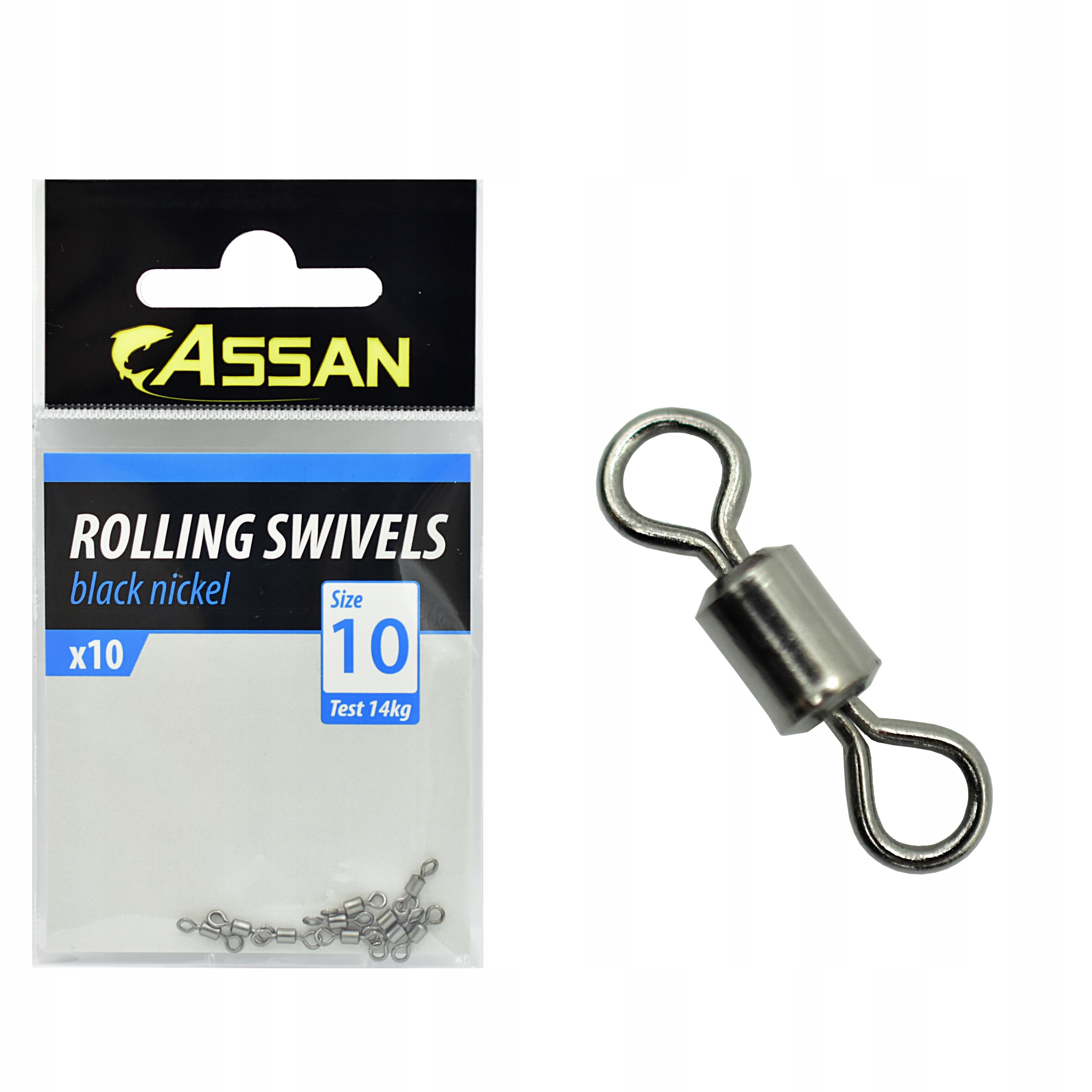 

Krętliki Wałeczkowe Assan Krętlik 10szt r 10/14 kg