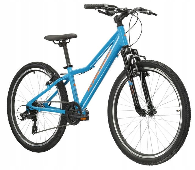 Rower Kross Hexagon Jr 1.0 D 24" niebiesko-pomarańczowy