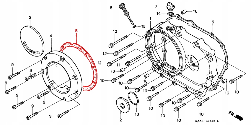 Uszczelka pokrywy sprzęgła Honda Vt 1100 1995-2007