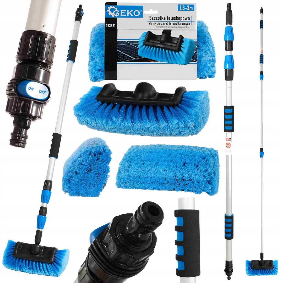 Teleskopický Kartáč Na Odklízení Sněhu Pro Mytí Fotovoltaických Panelů 130-300 CM