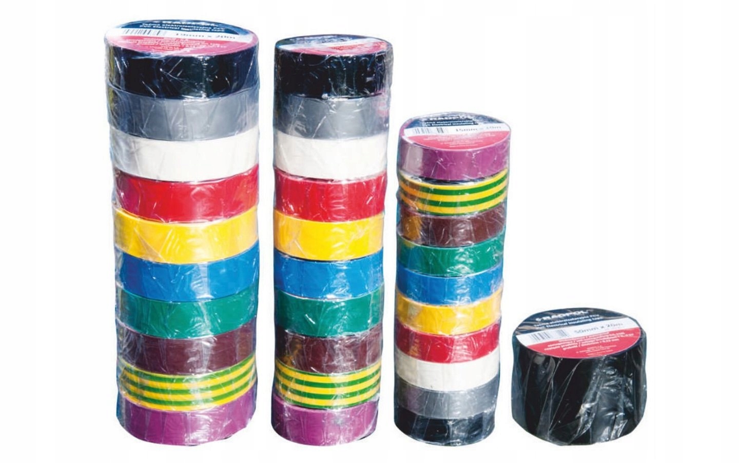 

Taśma Izolacyjna Duża Żółta 19MMX20M