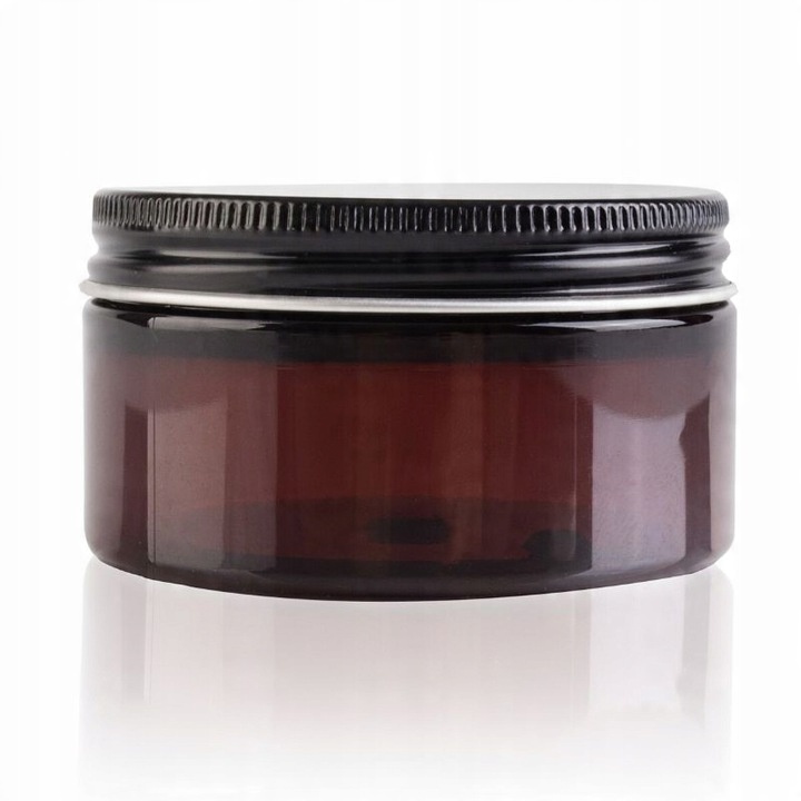

Słoik Pet brązowy 150ml z nakrętką Alu czarną