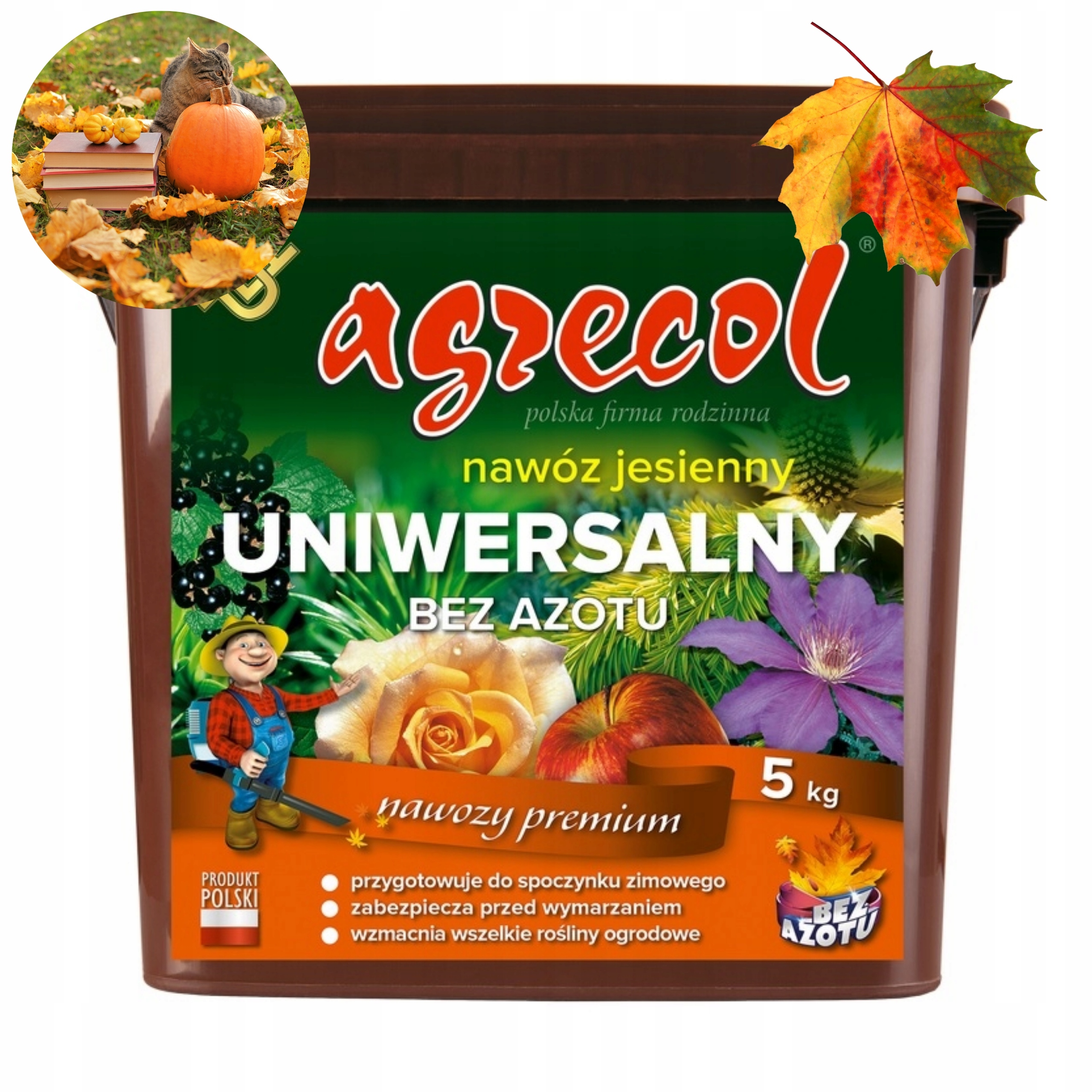 Nawóz Jesienny Bez Azotu Uniwersalny Agrecol Chroni Przed Mrozem 5KG 200m²