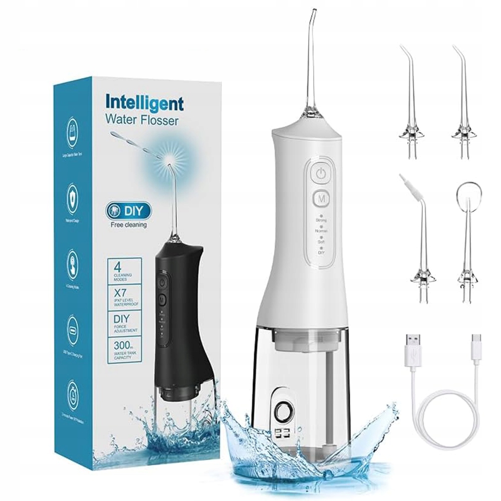 Wodoodporny, przenośny, ładowalny irygator jamy ustnej o dużej pojemności