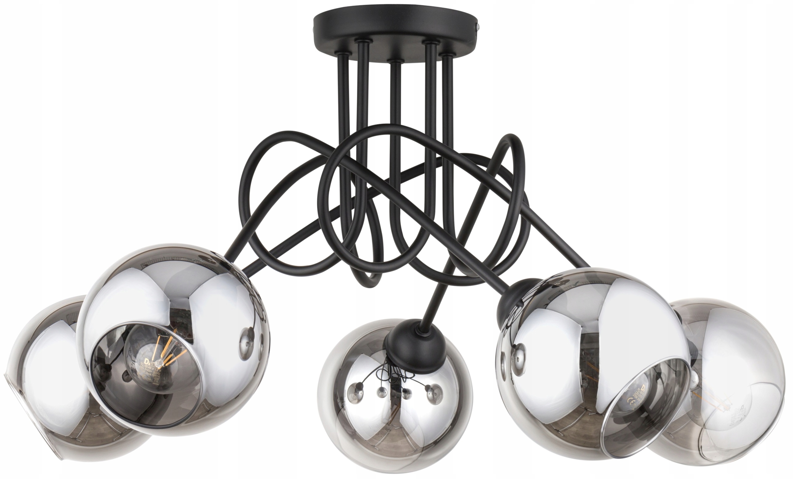 

Szklana Lampa Wisząca Sufitowa Kule Led