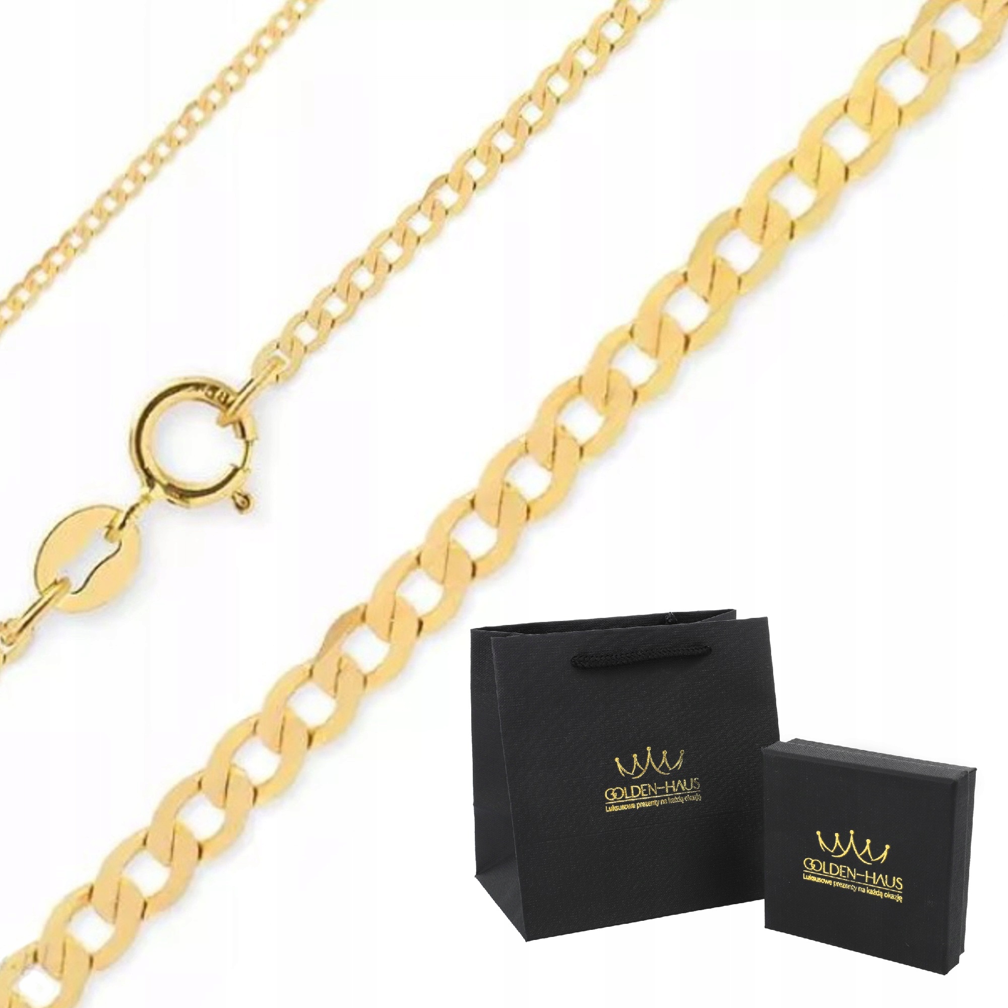 

Srebrny Łańcuszek Pancerka 925+24K Złoto Prezent