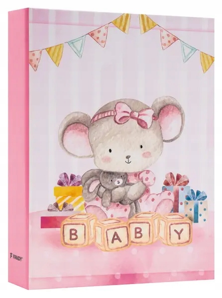 Album kieszeniowy 36 zdjęć 10x15 dziecięcy różowy baby na prezent