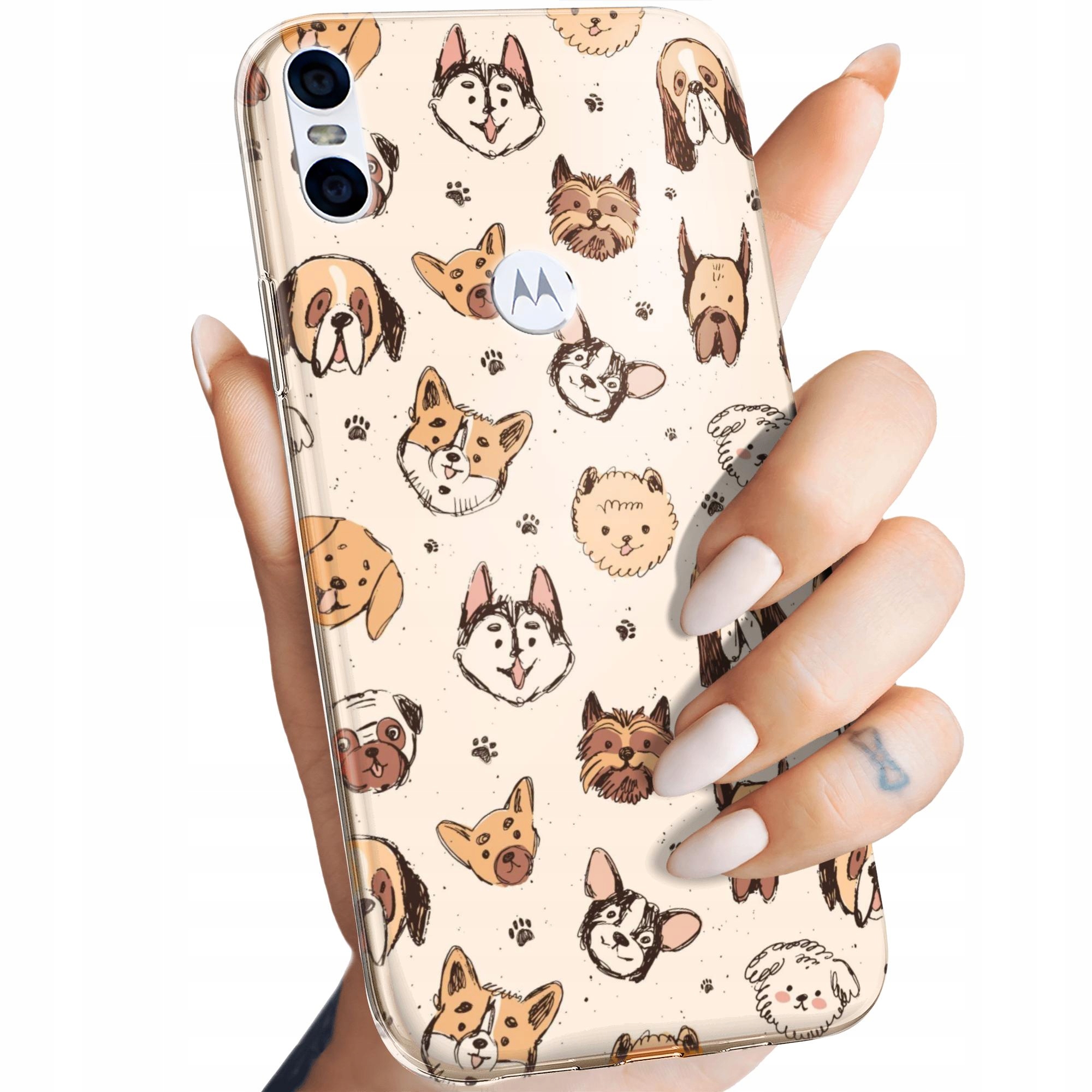 

Etui Do Motorola One Psy Obudowa Pokrowiec