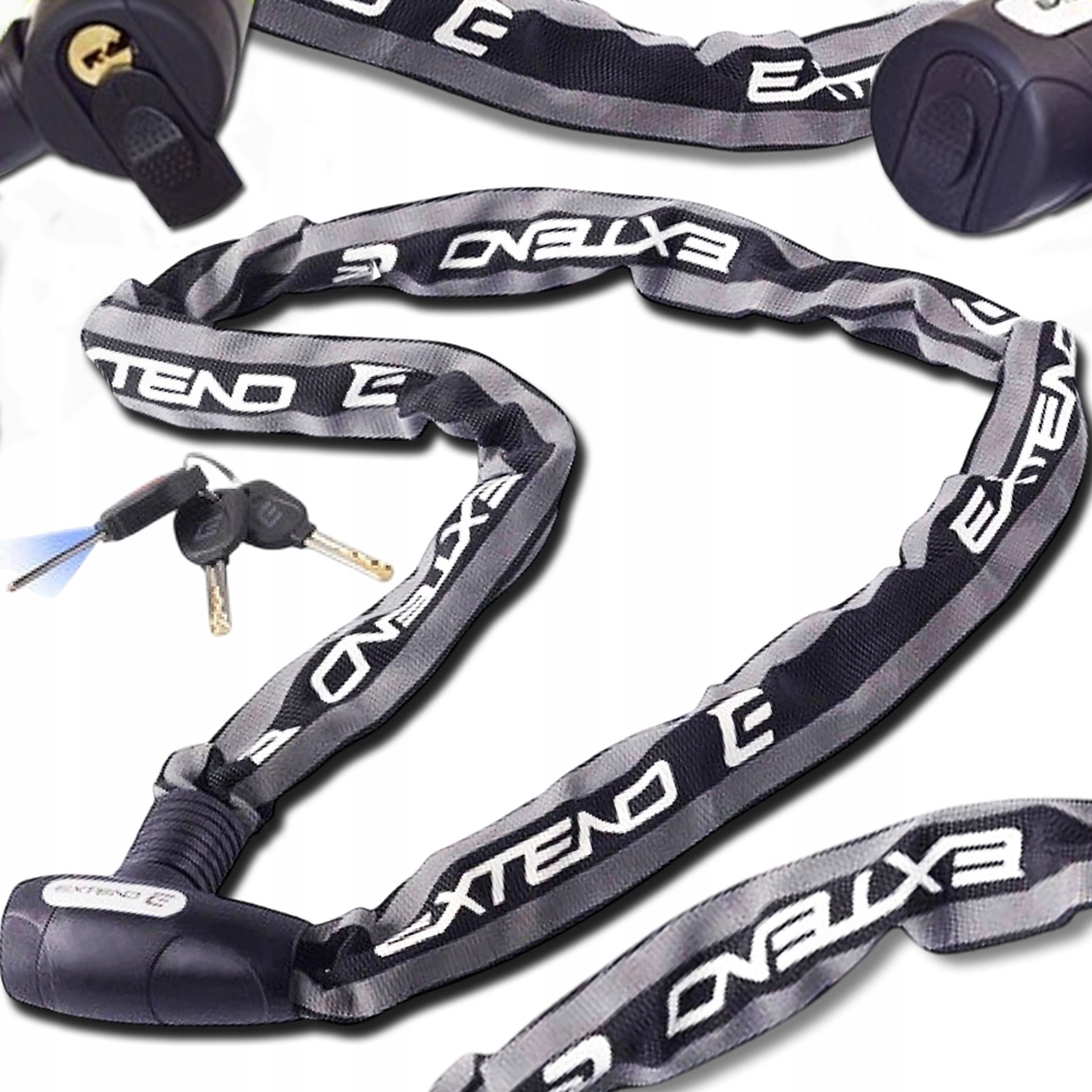 ZAPIĘCIE ZABEZPIECZENIE ROWEROWE NA ROWER 5x120 CM BLOKADA ROWERU ŁAŃCUCH