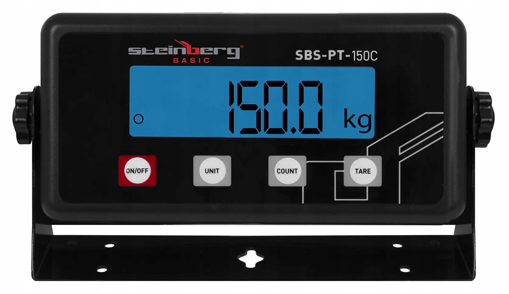 Waga platformowa paczkowa 150kg 20g 40x40 cm Steinberg SBS-PT-150C 10030147