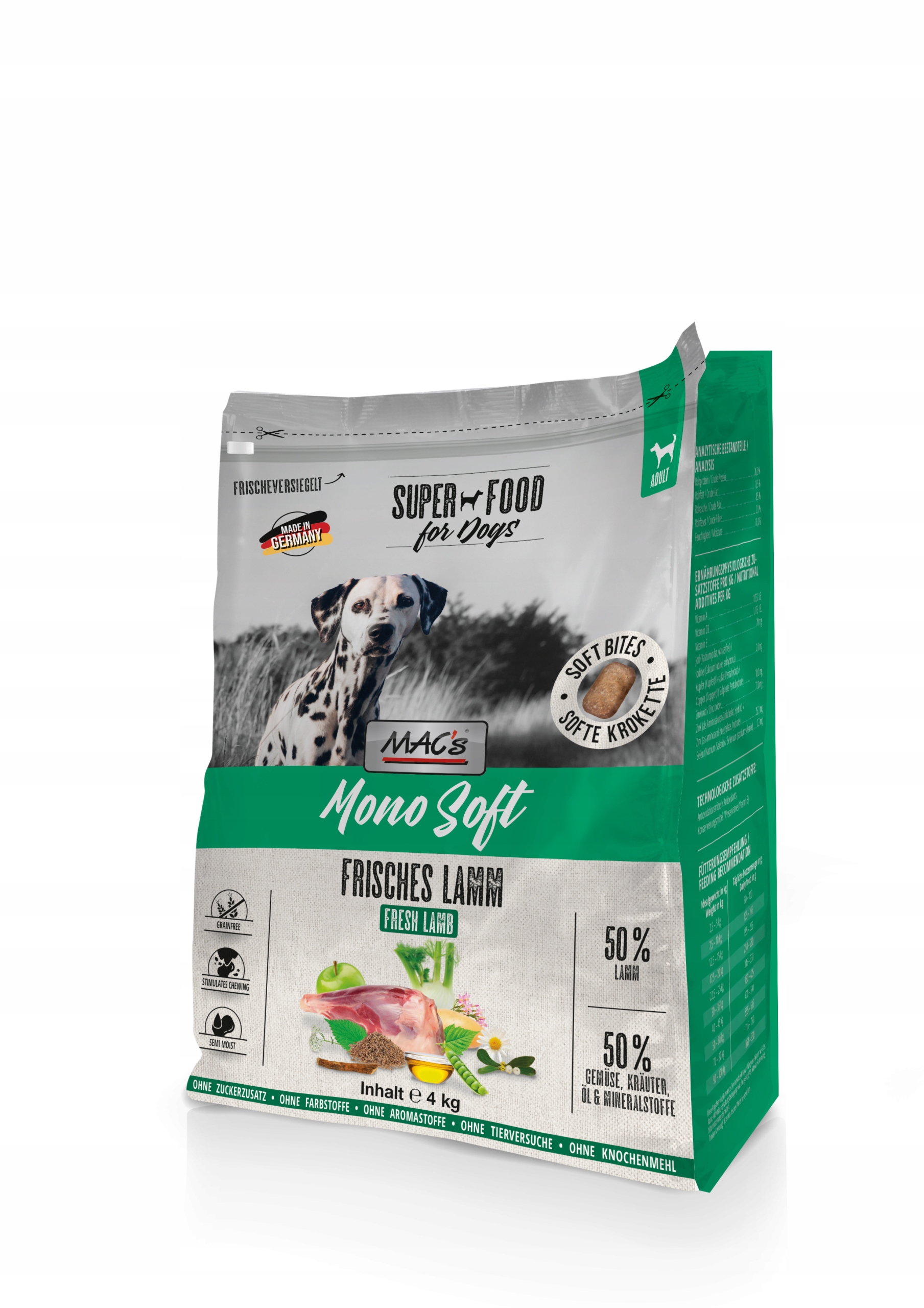 Mac's Dog Soft Pólwilgotna Monobiałkowa Karma Dla Psa Jagnięcina 4KG