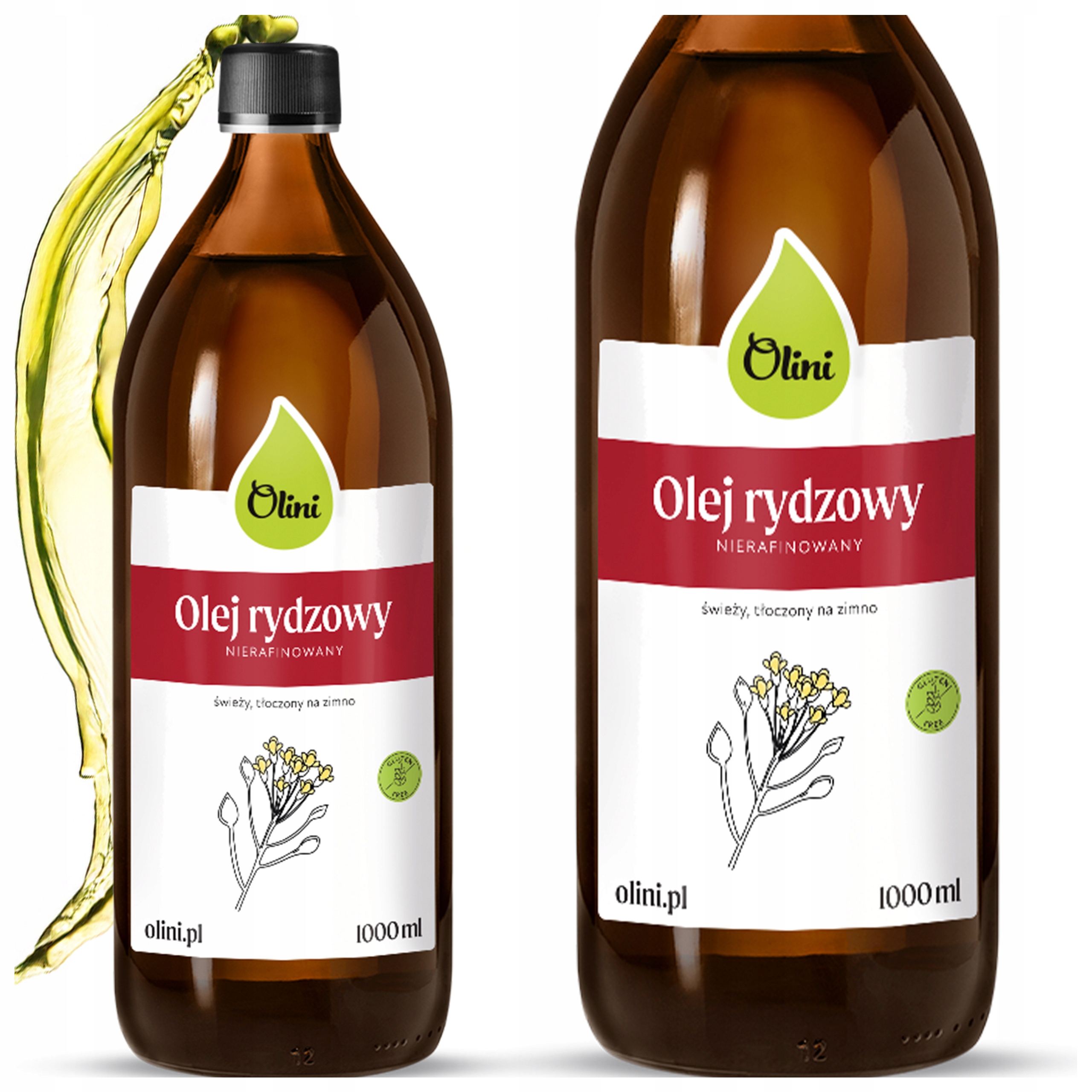 Levně Lněný olej Omega-3 6 a 9 lisovaný za studena 1 l Olini
