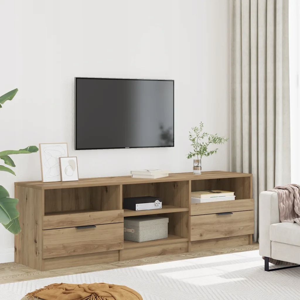 vidaXL Szafka pod telewizor, dab artisan, 150x33,5x45 cm