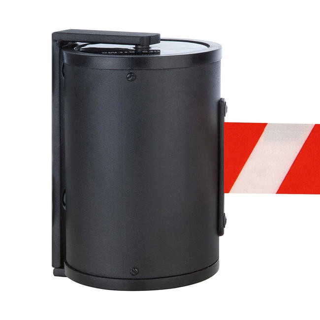 KASETA ŚCIENNA Z TAŚMĄ OSTRZEGAWCZĄ 10 M BIAŁO-CZERWONĄ