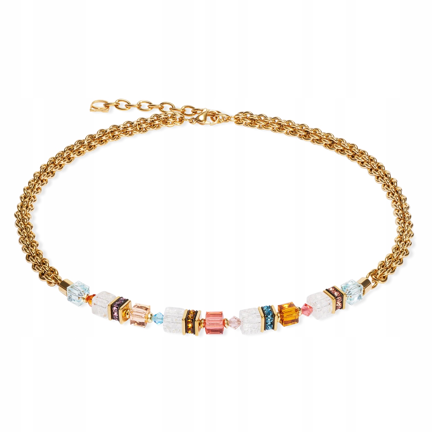 Dámský náhrdelník Coeur de Lion Ocel pozlacený Křišťál Swarovski