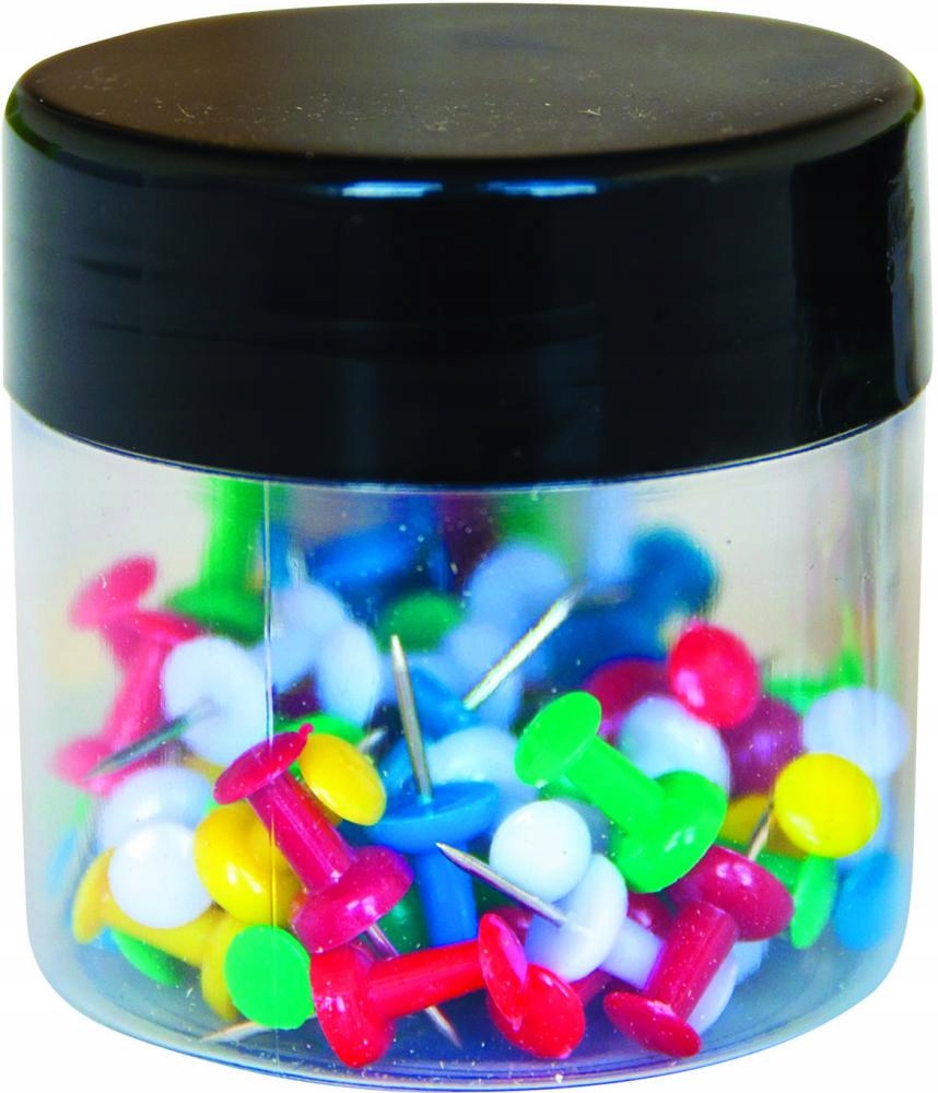 

Pinezki beczułki Q-Connect 60szt mix kolorów