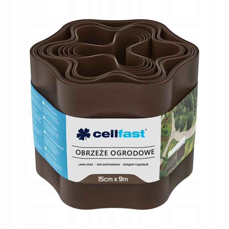 

Cellfast Obrzeże ogrodowe brązowe 15 cm x 9 m