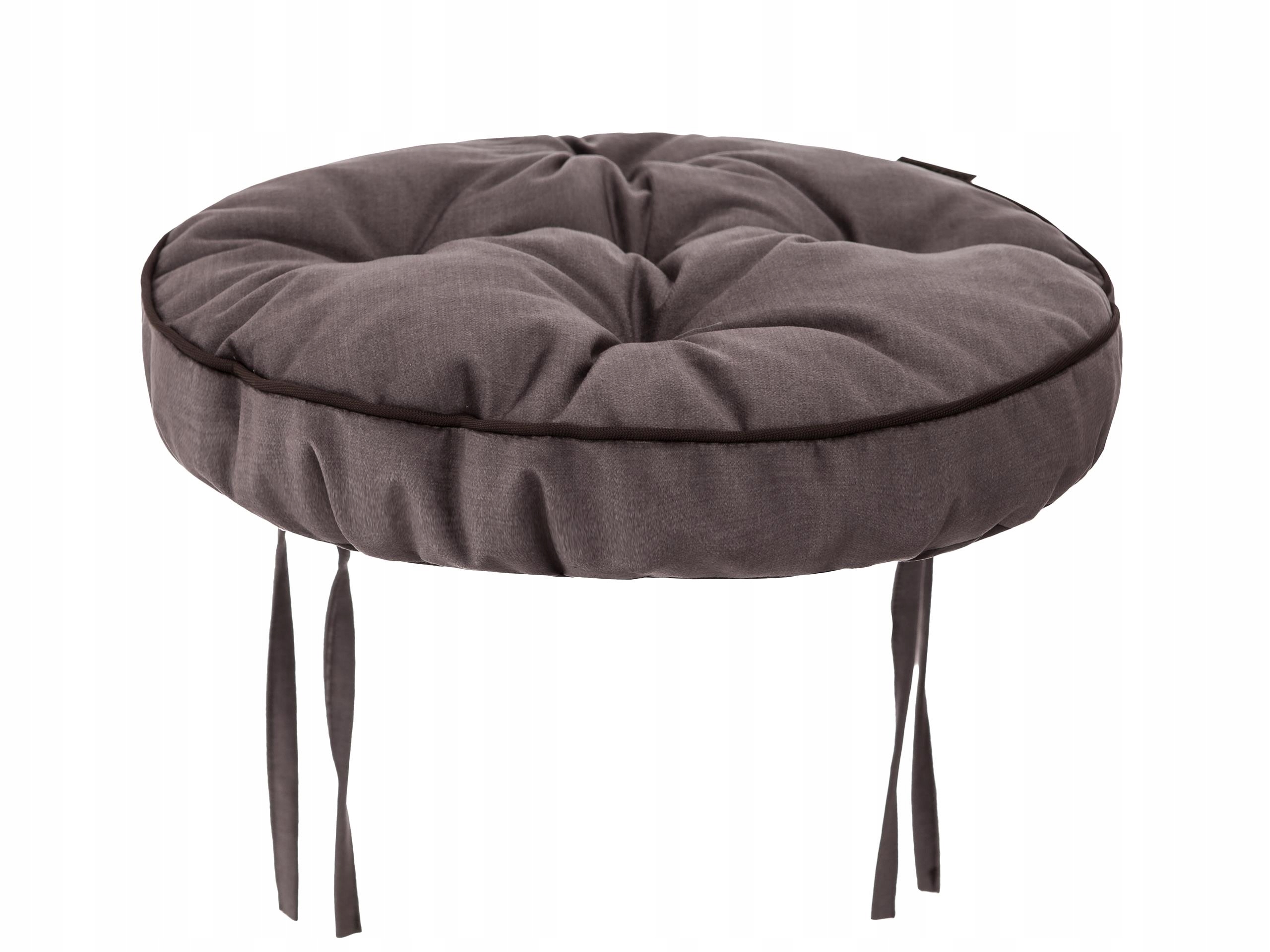 

Poduszka okrągła na krzesło taboret wiązana 38 cm
