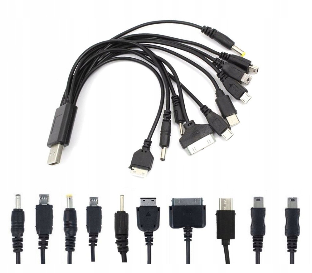 

Uniwersalny Adapter Kabel Usb 10w1 do telefonów