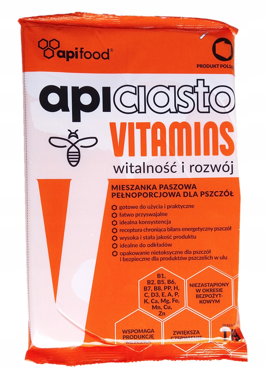 

Apiciasto 1 kg z Witaminami pokarm dla pszczół