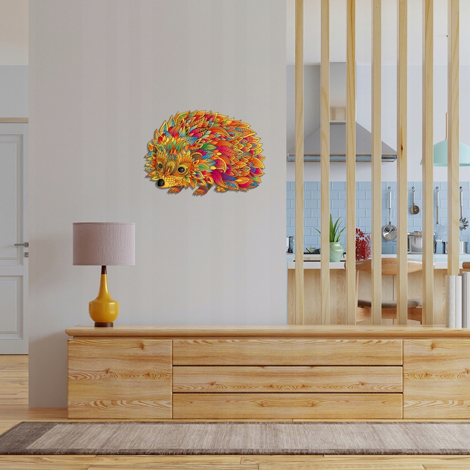 Puzzle Drewniane Premium 3D Układanka dla dorosłych Jeż L Zwierzęta Kolekcja Adawoo